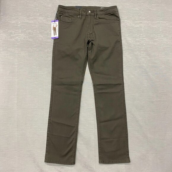 Buffalo David Bitton SAM Jeans Mens 30 x 32 Brown Denim Slim Fit Straight - Picture 2 of 12